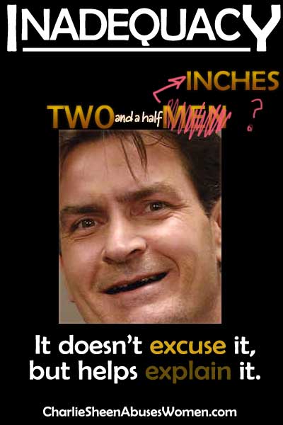 Charlie Sheen's Inadequacy: It's doesn't excuse it but helps explain it.